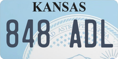 KS license plate 848ADL