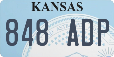 KS license plate 848ADP