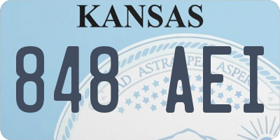 KS license plate 848AEI