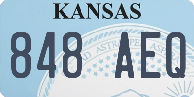 KS license plate 848AEQ