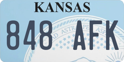 KS license plate 848AFK