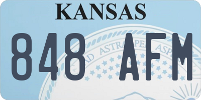 KS license plate 848AFM