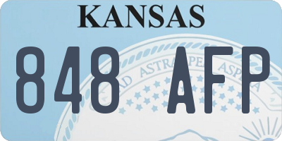 KS license plate 848AFP