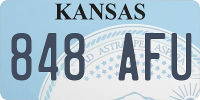 KS license plate 848AFU