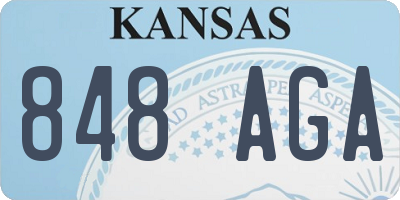 KS license plate 848AGA