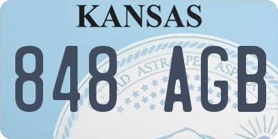 KS license plate 848AGB