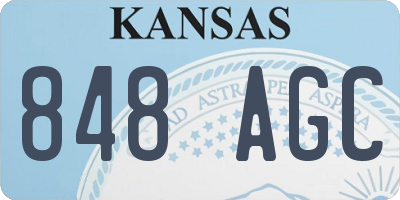 KS license plate 848AGC