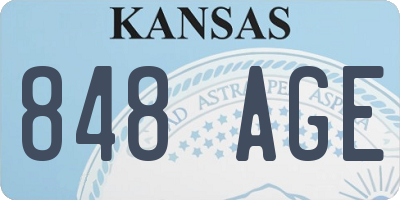 KS license plate 848AGE