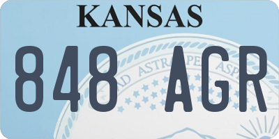 KS license plate 848AGR