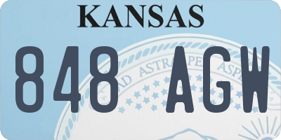 KS license plate 848AGW