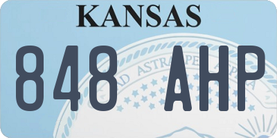 KS license plate 848AHP