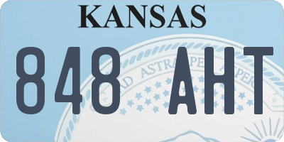 KS license plate 848AHT