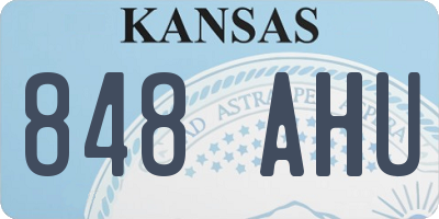 KS license plate 848AHU