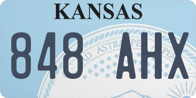 KS license plate 848AHX