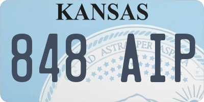 KS license plate 848AIP