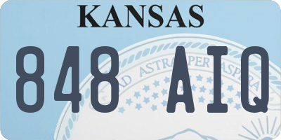 KS license plate 848AIQ