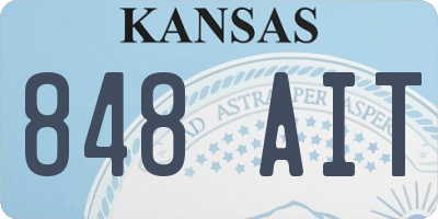 KS license plate 848AIT