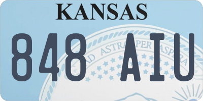 KS license plate 848AIU