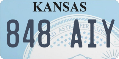 KS license plate 848AIY
