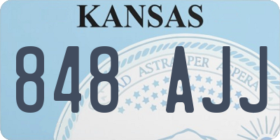 KS license plate 848AJJ