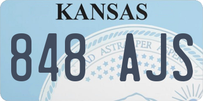 KS license plate 848AJS