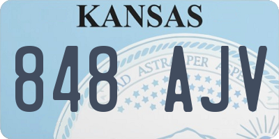 KS license plate 848AJV