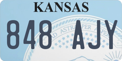 KS license plate 848AJY