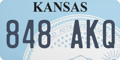 KS license plate 848AKQ