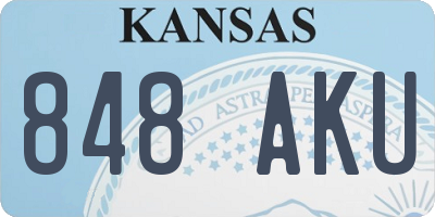 KS license plate 848AKU