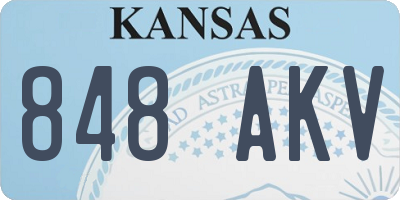 KS license plate 848AKV