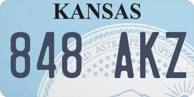 KS license plate 848AKZ