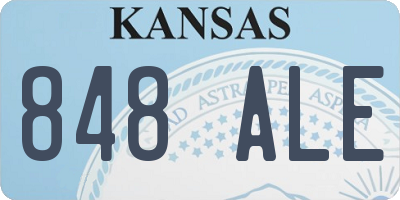 KS license plate 848ALE