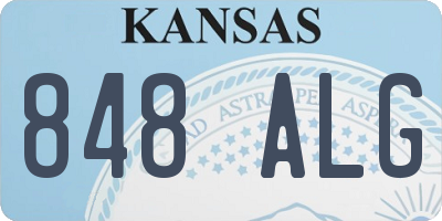 KS license plate 848ALG