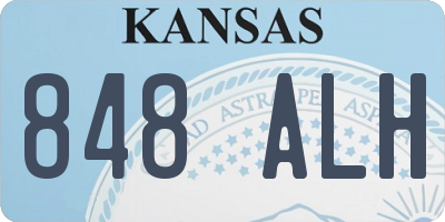 KS license plate 848ALH