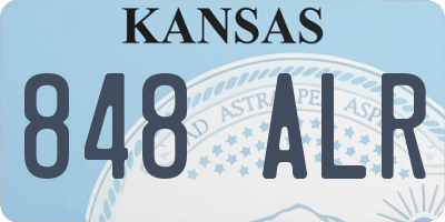 KS license plate 848ALR