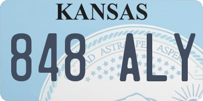 KS license plate 848ALY