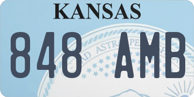 KS license plate 848AMB
