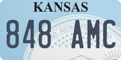 KS license plate 848AMC