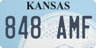 KS license plate 848AMF