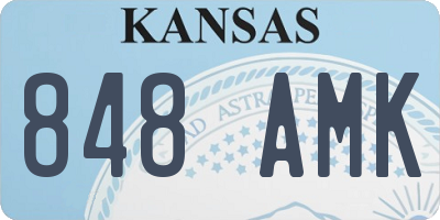 KS license plate 848AMK