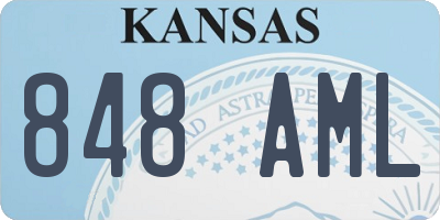 KS license plate 848AML