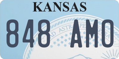KS license plate 848AMO