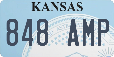 KS license plate 848AMP