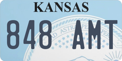 KS license plate 848AMT