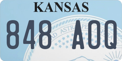KS license plate 848AOQ