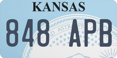 KS license plate 848APB