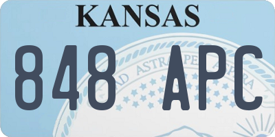 KS license plate 848APC