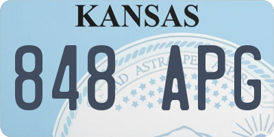 KS license plate 848APG