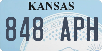 KS license plate 848APH