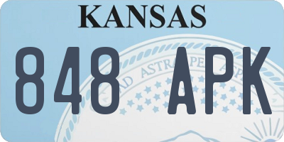 KS license plate 848APK